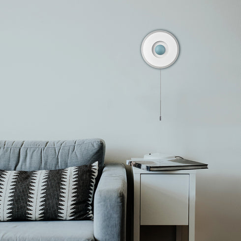 Modern Round Acrylic LED Wall Sconce 18W-4000K with Pull Chain Switch