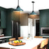 Sea Green Pendant Light Fixture Modern Kitchen Islands Pendant Light Metal Rod