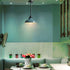 Sea Green Pendant Light Fixture Modern Kitchen Islands Pendant Light Metal Rod