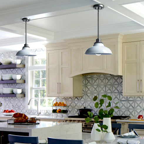 White Pendant Light Fixture Modern Kitchen Islands Pendant Light Metal Rod