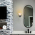 Rustic Finish Wall Sconce Vintage Vanity Light with Clear Glass Shade Set of 2