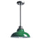 Green Pendant Light Fixture Dome Kitchen Islands Hanging Light Metal Rod