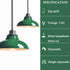 Green Pendant Light Fixture Dome Kitchen Islands Hanging Light Metal Rod