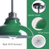 Green Pendant Light Fixture Dome Kitchen Islands Hanging Light Metal Rod