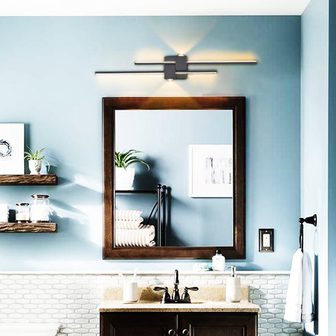 Modern Black Creative Wave Strip Led Wall Light Fixture