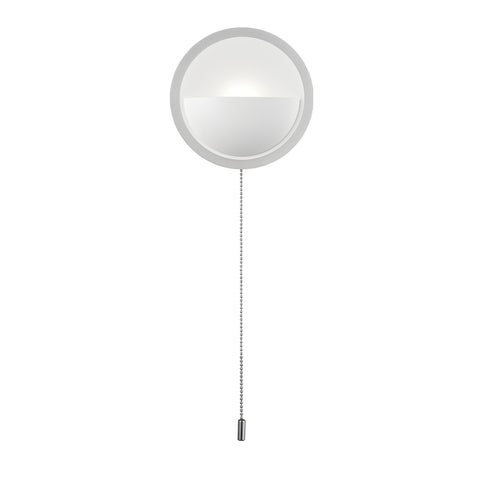Simple Round Acrylic LED Wall Sconce 8.5W-4000K with Pull Chain Switch