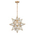 Bobbio Brass Moravian Star Flush Mount Ceiling Light, 13-Inch