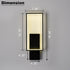 Modern Black Metal LED Wall Sconce with Rectangle Aluminum Shade Neutral Light 4000K