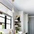 Modern Gold Pendant Light with Clear Glass Shade