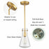 Modern Gold Pendant Light with Clear Glass Shade