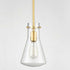 Modern Gold Pendant Light with Clear Glass Shade