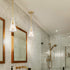 Modern Gold Pendant Light with Clear Glass Shade