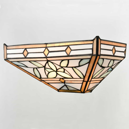 Stained Glass Sconce Light Tiffany Style Wall Mount Light