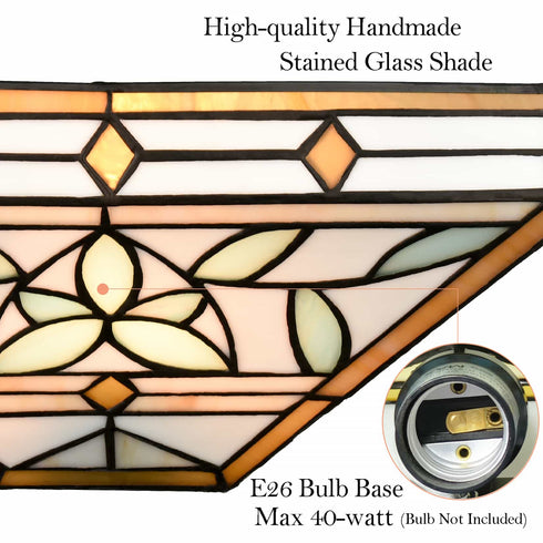 Stained Glass Sconce Light Tiffany Style Wall Mount Light