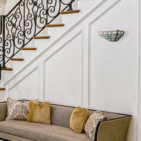 Stained Glass Sconce Light Tiffany Style Wall Mount Light