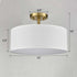 Frassinero 3-Light Semi Flush Mount Ceiling Light with Fabric Drum Shade