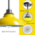 Yellow Pendant Light Fixture Dome Kitchen Islands Hanging Light Metal Rod