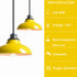 Yellow Pendant Light Fixture Dome Kitchen Islands Hanging Light Metal Rod
