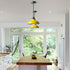 Yellow Pendant Light Fixture Dome Kitchen Islands Hanging Light Metal Rod