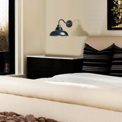 Black Gooseneck Wall Sconces Farmhouse Barn Light