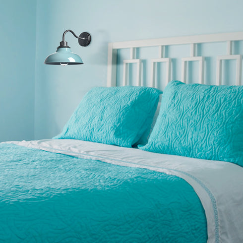 Sea Green Gooseneck Wall Sconces Modern Barn Light