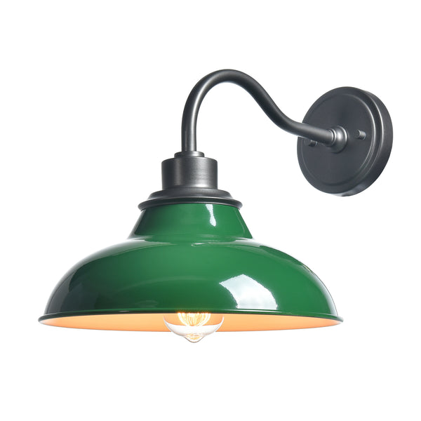 Green Gooseneck Wall Sconces Retro Barn Light