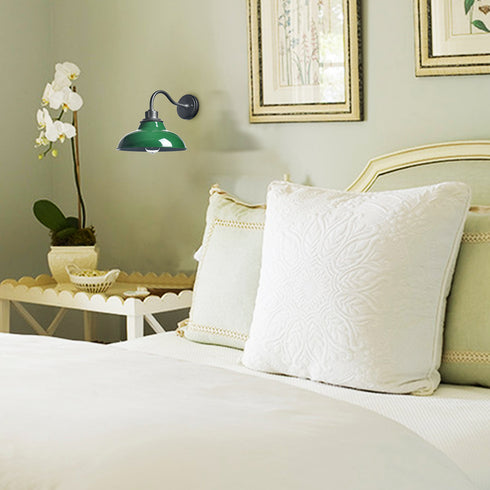 Green Gooseneck Wall Sconces Retro Barn Light