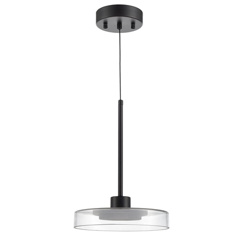 Black LED Pendant Light Modern Hanging Light 4000k