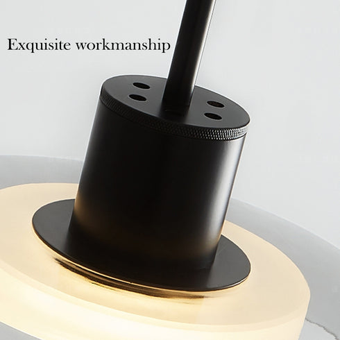 Black LED Pendant Light Modern Hanging Light 4000k