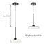 Black LED Pendant Light Modern Hanging Light 4000k