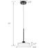 Black LED Pendant Light Modern Hanging Light 4000k