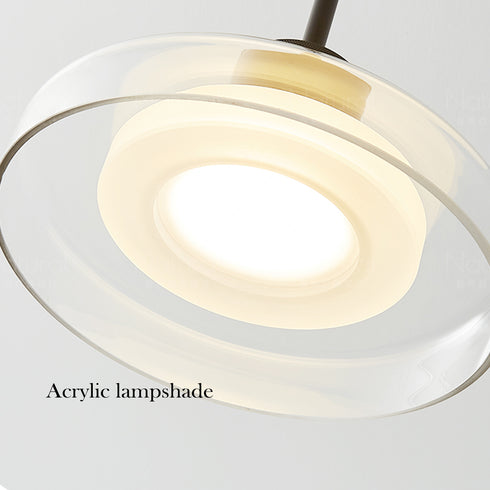 Black LED Pendant Light Modern Hanging Light 4000k