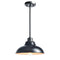 Black Pendant Light Fixture Dome Kitchen Islands Hanging Light Metal Rod