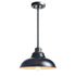 Black Pendant Light Fixture Dome Kitchen Islands Hanging Light Metal Rod