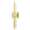 Modern LED Wall Sconce Gold Indoor Wall Light with Clear Acrylic Shade