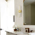 Modern LED Wall Sconce Gold Indoor Wall Light with Clear Acrylic Shade