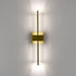 Modern LED Wall Sconce Gold Indoor Wall Light with Clear Acrylic Shade
