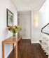 Modern LED Wall Sconce Gold Indoor Wall Light with Clear Acrylic Shade