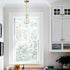 Modern Gold Pendant Light with Clear Glass Shade