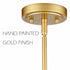 Modern Gold Pendant Light with Clear Glass Shade