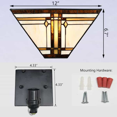 Stained Glass Wall Sconce Tiffany Style Wall Light Fixtures