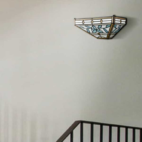 Stained Glass Sconce Light Tiffany Style Wall Mount Light