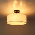 Frassinero 3-Light Semi Flush Mount Ceiling Light with Fabric Drum Shade