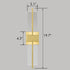 Modern LED Wall Sconce Gold Indoor Wall Light with Clear Acrylic Shade