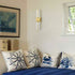 Modern LED Wall Sconce Gold Indoor Wall Light with Clear Acrylic Shade