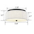 LED Flush Mount Ceiling Light White Paper Twine Shade