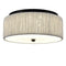 LED Flush Mount Ceiling Light White Paper Twine Shade