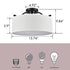 Modern Farmhouse Ceiling Light with Drum Linen Shade Black