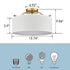 Modern Gold Ceiling Light with Drum Linen Shade 3 Sockets