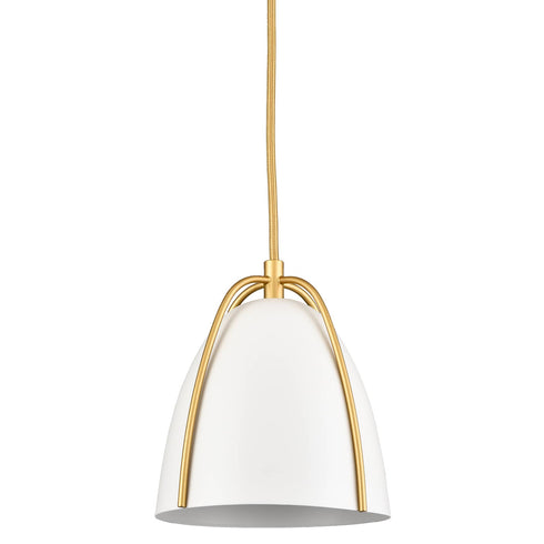 Modern Gold Kitchen Island Pendant Light White Bell Shade